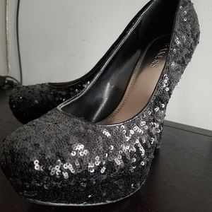 Black stiletto heels